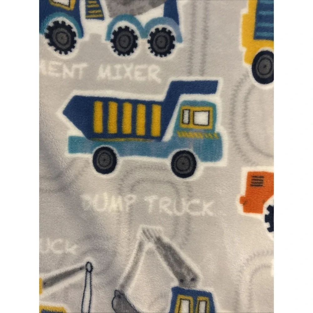 Novogratz Kids Construction Throw Blanket 50x60 Dump Truck Excavator Fleece